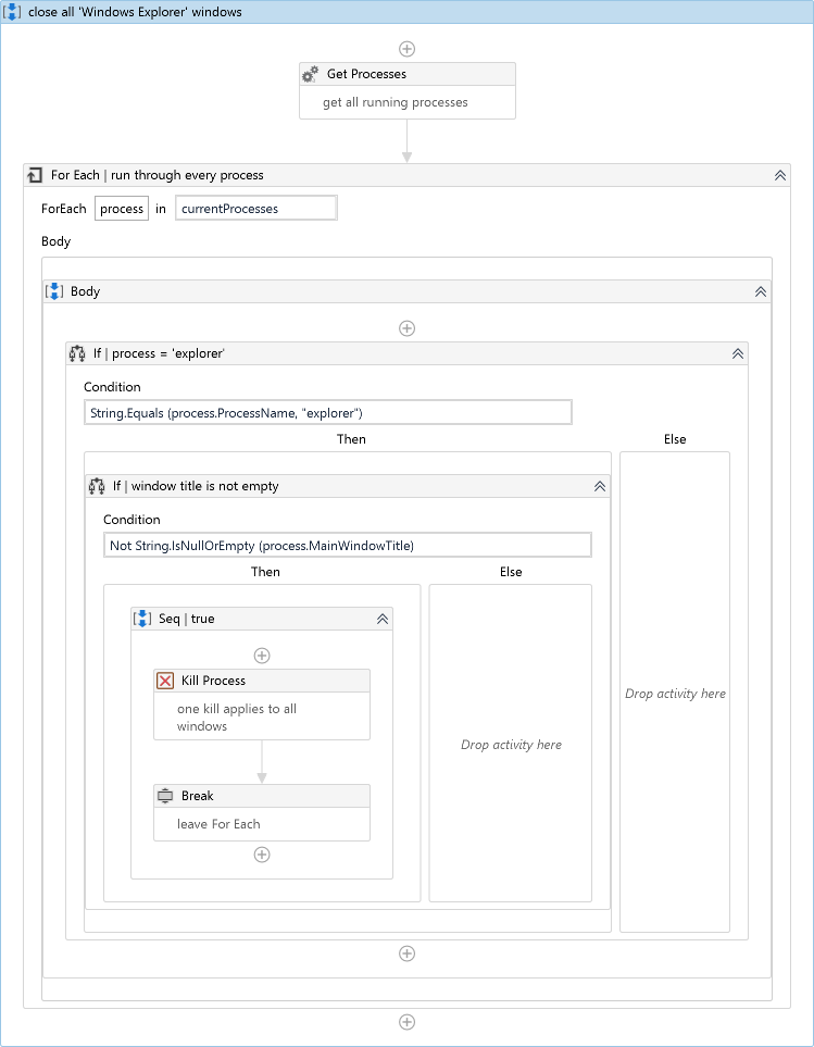 UiPath RPA Implementierung zum Beenden aller Windows Fenster